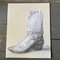 Cowboy Boot, 1980s, Pencil on Canvas 4