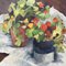 Bodegón floral impresionista, años 90, Pintura sobre lienzo, Imagen 2