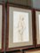 Abstract Nudes, 1970s, Paintings on Paper, Framed, Set of 5 6