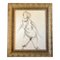 Studio di nudo femminile astratto, anni '50, carboncino su carta, con cornice, Immagine 1