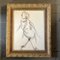 Studio di nudo femminile astratto, anni '50, carboncino su carta, con cornice, Immagine 4