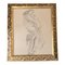 Studio di nudo femminile, anni '50, disegno a carboncino, con cornice, Immagine 1