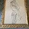 Female Nude Study, 1950s, Charcoal Drawing, Framed 2