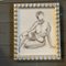 Estudio con desnudo de mujer, años 50, carboncillo sobre papel, enmarcado, Imagen 4