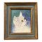 Tanya Jacobi, White Kitten, 1970s, Paint on Paper, Framed 1