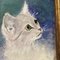 Tanya Jacobi, White Kitten, 1970s, Paint on Paper, Framed 3