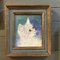 Tanya Jacobi, White Kitten, 1970s, Paint on Paper, Framed 6