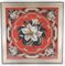 Antico ricamo vittoriano in rilievo floreale rosso, Immagine 10