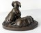 Französische Bronze mit zwei Hunden, 19. Jh. von Louis Laurent-Atthalin 7