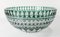 Vintage Green Cut to Clear Lead Crystal Bowl by Val Saint Lambert 4
