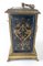 19th Century Gilt Brass, Tin, and Enamel Carriage Alarm Clock 9