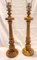 Lampade da tavolo vintage Hollywood Regency in legno dorato, Italia, set di 2, Immagine 6