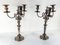 19th Century English Bloody Sheffield Silver Plate Candelabra Candleholders, Set of 2 5