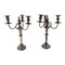 19th Century English Bloody Sheffield Silver Plate Candelabra Candleholders, Set of 2 1