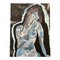 After Modigliani, Abstrakter weiblicher Akt, 1990er, Farbe auf Papier 1