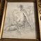Abstract Female Nude, Charcoal Drawing, 1970s, Framed 2