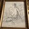 Abstract Female Nude, Charcoal Drawing, 1970s, Framed, Image 2