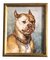 Pit Bull Terrier, años 80, Acuarela sobre papel, Imagen 1
