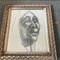 Portrait Study, 1970s, Charcoal Drawing, Framed, Image 2