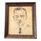 Male Portrait, 1920s, Charcoal Drawing, Framed 1