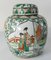 Vintage Chinese Green and Red Famille Rose Ginger Jar 4