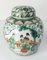 Vintage Chinese Green and Red Famille Rose Ginger Jar 13