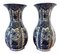 Italian Blue and White Porcelain Vases by Ardalt Blue Delfia, Set of 2, Image 1