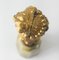 Antique Indonesian Balinese Gold and Stone Keris Kris Hilt Handle 8