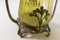 Antique Art Nouveau Iridescent Green Glass Vase, Image 11