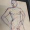 Desnudo Masculino, Años 60, Dibujo A Tinta, Enmarcado, Imagen 2