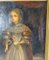 Porträt eines jungen Mädchens im spanischen Stil, 1800er, Gemälde auf Leinwand, gerahmt 12