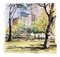 William Welch, Central Park, New York, Aquarell, 1980er 1