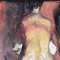 Interior modernista desnudo femenino, años 60, pintura sobre lienzo, enmarcado, Imagen 4