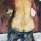 Interior modernista desnudo femenino, años 60, pintura sobre lienzo, enmarcado, Imagen 3
