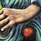 Modernist Hand with Pear & Apple, 1980s, Painting, Image 3