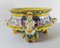 20th Century Italian Decorative Majolica Maiolica Faience Planter or Centerpiece Bowl 3