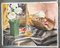 Mid-Century Modern Interior Still Life, 1960s, Painting on Canvas 3