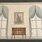 Interno architettonico in stile Regency, XX secolo, acquerello su carta, Immagine 2