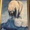 Orso polare, anni '70, dipinto, con cornice, Immagine 2