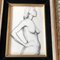 Studio di nudo femminile, anni '70, carboncino, con cornice, Immagine 2