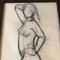 Female Nude Study, 1970s, Charcoal on Paper, Framed 2