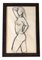 Female Nude Study, 1970s, Charcoal on Paper, Framed 1