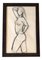 Female Nude Study, 1970s, Charcoal on Paper, Framed, Image 1