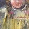 Porträt eines kleinen Mädchens, 1970er, Gemälde auf Leinwand 3