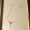 Nudo femminile, Disegno seppia, anni '70, con cornice, Immagine 2