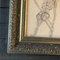Figura desnuda abstracta, años 60, Carbón sobre papel, enmarcado, Imagen 3