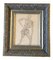 Figura di nudo astratto, anni '60, carboncino su carta, con cornice, Immagine 1