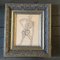 Figura di nudo astratto, anni '60, carboncino su carta, con cornice, Immagine 5