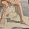 Nudo maschile su rocce/spiaggia, anni '60, dipinto su tela, Immagine 3