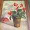 Impressionist Still Life with Cyclamens, 1950s, Painting on Canvas, Framed 2